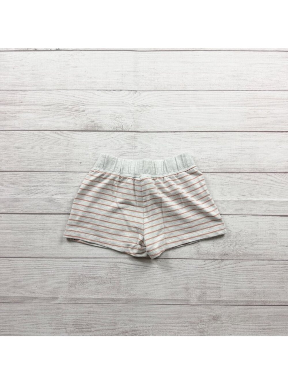 Nike Girls Striped Gray French Terry Shorts Pink Logo 6X - Picture 4 of 4